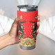Redcliffe Dolphins Tumbler - Merry Christmas Our Beloved Team With Aboriginal Dot Art Pattern