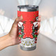 St. George Illawarra Dragons Tumbler - Merry Christmas Our Beloved Team With Aboriginal Dot Art Pattern