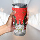 St. George Illawarra Dragons Tumbler - Merry Christmas Our Beloved Team With Aboriginal Dot Art Pattern