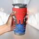 Newcastle Knights Tumbler - Merry Christmas Our Beloved Team With Aboriginal Dot Art Pattern