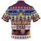 Manly Warringah Sea Eagles Christmas Aboriginal Custom Polo Shirt - Indigenous Knitted Ugly Xmas Style Polo Shirt