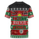 South Sydney Rabbitohs Aboriginal Custom T-shirt - Indigenous Knitted Ugly Xmas Style T-shirt