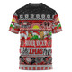 St. George Illawarra Dragons Christmas Aboriginal Custom T-shirt - Indigenous Knitted Ugly Xmas Style T-shirt