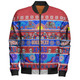 Newcastle Knights Christmas Aboriginal Custom Bomber Jacket - Indigenous Knitted Ugly Xmas Style Bomber Jacket