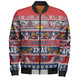 Sydney Roosters Christmas Aboriginal Custom Bomber Jacket - Indigenous Knitted Ugly Xmas Style Bomber Jacket