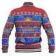 Newcastle Knights Christmas Aboriginal Custom Baseball Jacket - Indigenous Knitted Ugly Xmas Style Baseball Jacket