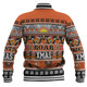 Wests Tigers Christmas Aboriginal Custom Baseball Jacket - Indigenous Knitted Ugly Xmas Style Baseball Jacket