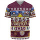 Manly Warringah Sea Eagles Christmas Aboriginal Custom Baseball Shirt - Indigenous Knitted Ugly Xmas Style Baseball Shirt