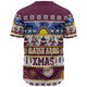 Manly Warringah Sea Eagles Christmas Aboriginal Custom Baseball Shirt - Indigenous Knitted Ugly Xmas Style Baseball Shirt