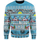 Cronulla-Sutherland Sharks Christmas Aboriginal Custom Sweatshirt - Indigenous Knitted Ugly Xmas Style Sweatshirt