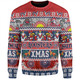 Sydney Roosters Christmas Aboriginal Custom Sweatshirt - Indigenous Knitted Ugly Xmas Style Sweatshirt