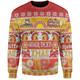 Redcliffe Dolphins Christmas Aboriginal Custom Sweatshirt - Indigenous Knitted Ugly Xmas Style Sweatshirt
