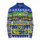 Parramatta Eels Christmas Aboriginal Custom Long Sleeve Polo Shirt - Indigenous Knitted Ugly Xmas Style Long Sleeve Polo Shirt