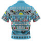 Cronulla-Sutherland Sharks Christmas Aboriginal Custom Zip Polo Shirt - Indigenous Knitted Ugly Xmas Style Zip Polo Shirt