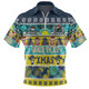 North Queensland Cowboys Christmas Aboriginal Custom Zip Polo Shirt - Indigenous Knitted Ugly Xmas Style Zip Polo Shirt