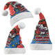 Newcastle Knights Christmas Hat - Merry Christmas Our Beloved Team With Aboriginal Dot Art Pattern