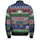 New Zealand Warriors Christmas Maori Custom Bomber Jacket - Indigenous Knitted Ugly Xmas Style Bomber Jacket