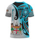 Australia  South Sea Islanders T-shirt - Fiji With Polynesian Tapa Patterns And Coat Of Arms Symbol T-shirt