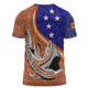 Australia  South Sea Islanders T-shirt - New Ireland Flag With Polynesian Shark Pattern T-shirt