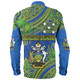 Australia  South Sea Islanders Long Sleeve Shirt - Solomon Islands Symbol In Polynesian Patterns With Tropical Flowers Style Long Sleeve Shirt