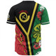 Australia  South Sea Islanders Baseball Shirt - Vanuatu Flag With Habiscus Flowers Baseball Shirt