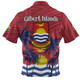 Australia  South Sea Islanders Zip Polo Shirt - Gilbert Islands In Polynesian Pattern With Coconut Trees Zip Polo Shirt