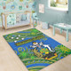 Australia  South Sea Islanders Area Rug - Solomon Islands Symbol In Polynesian Patterns With Tropical Flowers Style Area Rug