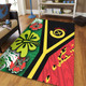 Australia  South Sea Islanders Area Rug - Vanuatu Flag With Habiscus Flowers Area Rug