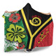 Australia  South Sea Islanders Hooded Blanket - Vanuatu Flag With Habiscus Flowers Hooded Blanket