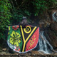 Australia  South Sea Islanders Beach Blanket - Vanuatu Flag With Habiscus Flowers Beach Blanket