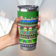 Canberra Raiders Christmas Aboriginal Tumbler - Indigenous Knitted Ugly Style