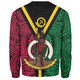 Australia South Sea Islanders Sweatshirt - Vanuatu Polynesian Flag With Coat Of Arm Sweatshirt