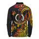 Australia South Sea Islanders Long Sleeve Polo Shirt - Vanuatu Polynesian Reggae Tentacle Turtle Long Sleeve Polo Shirt