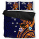 Australia South Sea Islanders Bedding Set - New Ireland Flag With Polynesian Pattern Bedding Set