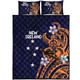 Australia South Sea Islanders Quilt Bed Set - New Ireland Flag With Polynesian Pattern Quilt Bed Set