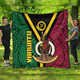 Australia South Sea Islanders Quilt - Vanuatu Polynesian Flag With Coat Of Arm Quilt