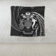 Australia South Sea Islanders Tapestry - Solomon Islands White Tribal Wave Pattern Tapestry