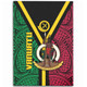 Australia South Sea Islanders Area Rug - Vanuatu Polynesian Flag With Coat Of Arm Area Rug