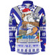 Canterbury-Bankstown Bulldogs Christmas Custom Long Sleeve Shirt - Bulldogs Santa Aussie Big Things Long Sleeve Shirt