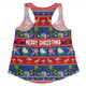 Australia Christmas Custom Women Racerback Singlet - Tropical Ugly Xmas Santa Dapping And Dancing Women Racerback Singlet