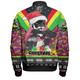 Penrith Panthers Christmas Custom Bomber Jacket - Penrith Panthers Santa Aussie Big Things Christmas Bomber Jacket