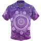 Australia Aboriginal Custom Hawaiian Shirt - Purple Dot Painting Art Washo Hawaiian Shirt