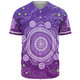 Australia Aboriginal Custom Baseball Shirt - Purple Dot Painting Art Washo Baseball Shirt