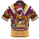 Brisbane Broncos Christmas Custom Polo Shirt - Broncos Santa Aussie Big Things Christmas Polo Shirt