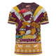 Brisbane Broncos Christmas Custom T-shirt - Broncos Santa Aussie Big Things Christmas T-shirt
