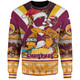 Brisbane Broncos Christmas Custom Sweatshirt - Broncos Santa Aussie Big Things Christmas Sweatshirt