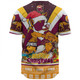 Brisbane Broncos Christmas Custom Baseball Shirt - Broncos Santa Aussie Big Things Christmas Baseball Shirt