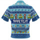 New South Wales Big Things Christmas Custom Zip Polo Shirt - The Big Banana And Blue Heeler Zip Polo Shirt