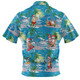 Australia Surfing Christmas Polo Shirt - Tropical Santa Surfing Funny Polo Shirt