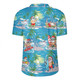 Australia Surfing Christmas Rugby Jersey - Tropical Santa Surfing Funny Rugby Jersey